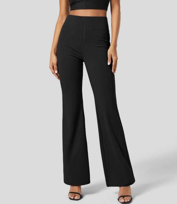 Halara Pants - Halara Flex™ High Waisted Back Side Pocket Slight Flare Work Pants Sz XL Crop